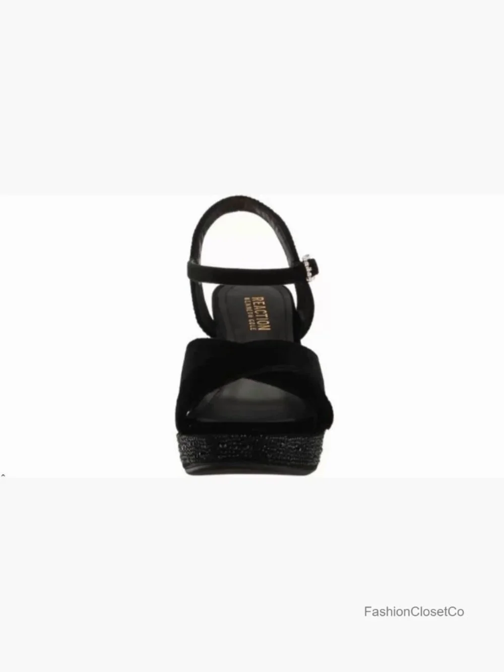 Platform Sandals with Block Heel and Ankle Strap